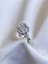 14 K White Gold Kaplama 925 Ayar Gümüş Baget Çerçeveli Kare Yüzük 1