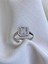 14 K White Gold Kaplama 925 Ayar Gümüş Baget Çerçeveli Kare Yüzük 2