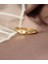14 K Gold Kaplama 925 Ayar Gümüş Baş Harf Minimal Yüzük 5