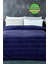 Yumuşak ve rahat tek kişilik 150x230 cm koyu mavi polyester battaniye 1