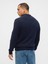 Erkek Lacivert Henley Düğmeli Balıkçı Yaka Kazak 5