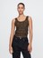 Kadın Kahverengi Cashsoft Crop Bluz 1
