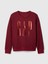 Kadın Bordo Gap Logo Relaxed Fleece Sweatshirt 2