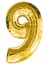 9 Rakam Folyo Balon Altın 40CM 1