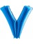 V Harf Folyo Balon Mavi 100CM 1