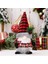 Noel Süslemeleri Noel Şapkası Heykelcik Kırmızı ve Siyah Alfabe Ayakta Gnomes Kadın (Yurt Dışından) 5