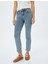 Düz Paça Normal Bel Düğmeli Cep Detaylı Kot Pantolon - Straight Fit Jean 3