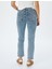 Düz Paça Normal Bel Düğmeli Cep Detaylı Kot Pantolon - Straight Fit Jean 4