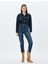 Yüksek Bel Kot Pantolon Düz Paça Düğmeli Cepli Pamuklu - Slim Straight Fit Jeans 2