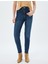 Yüksek Bel Kot Pantolon Düz Paça Düğmeli Cepli Pamuklu - Slim Straight Fit Jeans 3