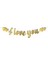 Kaligrafi Banner Gold I Love You 1