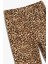 Ispanyol Paça Pantolon Leopar Desenli Beli Lastikli Şardonlu 3