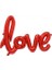 Kırmızı Love Yazı Folyo Balon 36X54CM 1