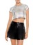 F21 Glitter Desenli Crop Tişört 1