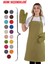 Simple 3'lü Set Ayar Askılı Cepli Mutfak Önlüğü Seti (2 Eldiven) Şef Garson Kafe Aşçı Barista 5
