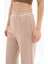 Lubna Pantolon - Nervür Dikiş Detaylı Üç Iplik Pamuklu Kumaş Wide Leg Taş Rengi Pantolon 3