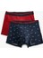 Skinny Fit Yılbaşı Temalı Pamuklu 2'li Boxer Seti 1