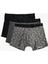 Boxer Seti 3'lü Slim Fit Palmiye Baskılı Pamuk Karışımlı 1