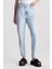Kadın Streç Yüksek Bel Slim Fit Jeans Kot Pantolon - Açık Mavi 1