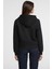 Kadın Gj Mini Yama Fermuarlı Sweatshirt - Siyah 2