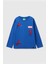Erkek Çocuk Logolu Spiderman Baskılı Uzun Kollu T-Shirt - Saks Mavi 1