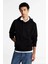 Erkek Essentıal Nakışlı Logo Kapüşonlu Sweatshirt - Siyah 1