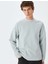 Bisiklet Yaka Basic Pamuk Karışımlı Minimal Baskılı Sweatshirt 1