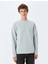 Bisiklet Yaka Basic Pamuk Karışımlı Minimal Baskılı Sweatshirt 3