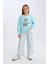 Kız Çocuk Hatsune Miku Oversize Geniş Kalıp Bisiklet Yaka Sweatshirt D2826A824WN 2