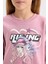Kız Çocuk Oversize Geniş Kalıp Bisiklet Yaka Baskılı Sweatshirt D6989A824WN 5