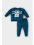 Erkek Bebek 2'li Takım Bisiklet Yaka Baskılı Sweatshirt Beli Lastikli Kargo Cepli Eşofman Altı D7663A524WN 1