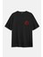 Vintage Logo Anarchy Symbol Anarşi Minimal Baskılı Siyah Oversize T-Shirt 1
