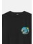 Starry Night Great Wave Hokusai Van Gogh Art Painting Sanat Minimal Baskılı Siyah Oversize T-Shirt 3