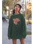 Yeni Sezon Çiçek Baskılı Oversize Sweatshirt 22965 1