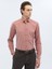 Pembe Fitilli Regular Fit Dokuma Kadife Casual %100 Pamuk Gömlek 3