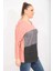 Kadın Renkli Rahat Kesim Yumoş Kumaş Renk ve Desen Kombinli Sweatshirt 65N35489 5