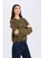 Regular Fit Bisiklet Yaka Düğmeli Triko Hırka D9772AX24WN 4