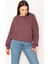 Kadın Renkli 3 Iplik Içi Şardonlu Etek Ucu Lastikli Sweatshirt 3
