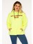 Kadın Fosfor Dijital Baskılı Kapşonlu Sweatshirt 65N35162 2