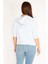 Kadın Mavi Kapşonlu Kanguru Cepli Sweatshirt 65N34973 2