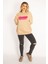Kadın Camel Içi Şardonlu 3 Iplik Kumaş Sweatshirt 65N35086 5