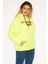 Kadın Fosfor Dijital Baskılı Kapşonlu Sweatshirt 65N35162 3