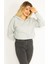 Kadın Gri Içi Şardonlu 2 Iplik Kumaş Kapşonlu Sweatshirt 65N35076 5