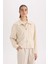 Crop Çıtçıtlı Cepli Süet Gömlek Ceket B2983AX24WN 4