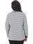 Kadın Büyük Beden Kemik Yaka ve Etek Ucu Kuşgözü Bağcık Detaylı Likralı Sweatshirt 65N38626 5