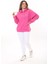 Kadın Büyük Beden Bebe Mavisi Içi Şardonlu 3 Iplik Kumaş Kapşonlu Sweatshirt 65N37575 5