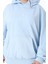 Kadın Büyük Beden Bebe Mavisi 3 Iplik Içi Şardonlu Kanguru Cepli Kapşonlu Sweatshirt 65N38607 3