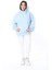 Kadın Büyük Beden Bebe Mavisi 3 Iplik Içi Şardonlu Kanguru Cepli Kapşonlu Sweatshirt 65N38607 5