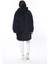 Kadın Büyük Beden Lacivert Kapşonlu Peluş Sweatshirt 65N38573 5