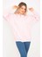 Kadın Pembe 3 Iplik Içi Şardonlu Sweatshirt 65N35310 5